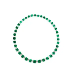 Emerald Bay Diamond and Emerald Necklace