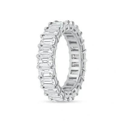 Emerald Cut Diamond Eternity Band 6 carats