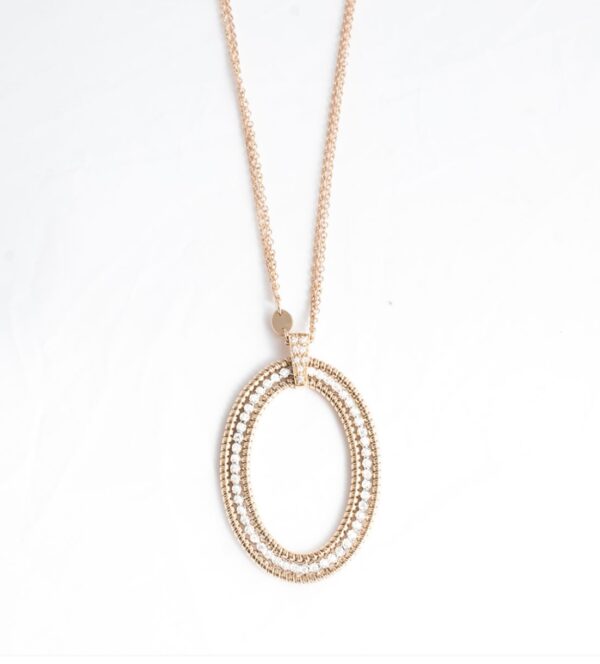 Vista del Sol Diamond and Gold Pendant Necklace