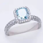 Laguna Blue Diamond Halo Ring