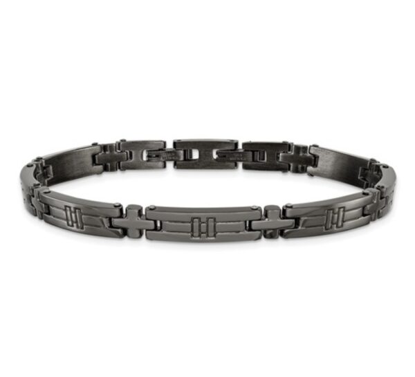 Gunmetal Cross Link 8.25-inch Bracelet