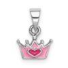 Pink Heart Crown Charm