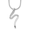 S Shaped Necklace with Diamond