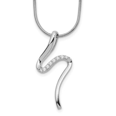 S Shaped Necklace with Diamond