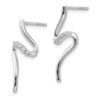 Silver Diamond Silver S Earrings