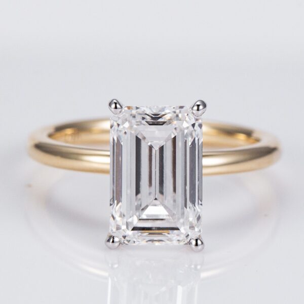 4c Emerald Cut Diamond Engagement Ring