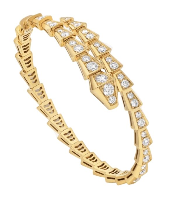 Serpentine Diamond in 18k Gold